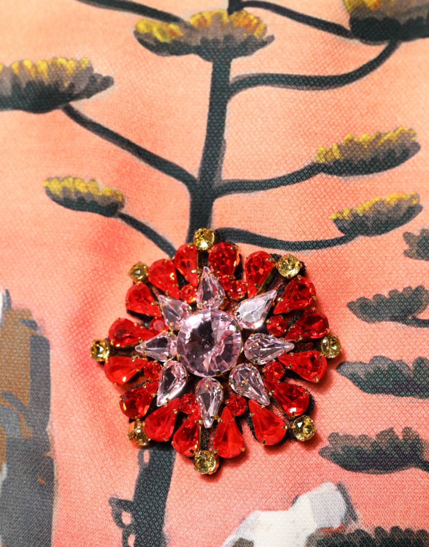 Mini-robe trapèze multicolore Dolce &amp; Gabbana ornée de cristaux