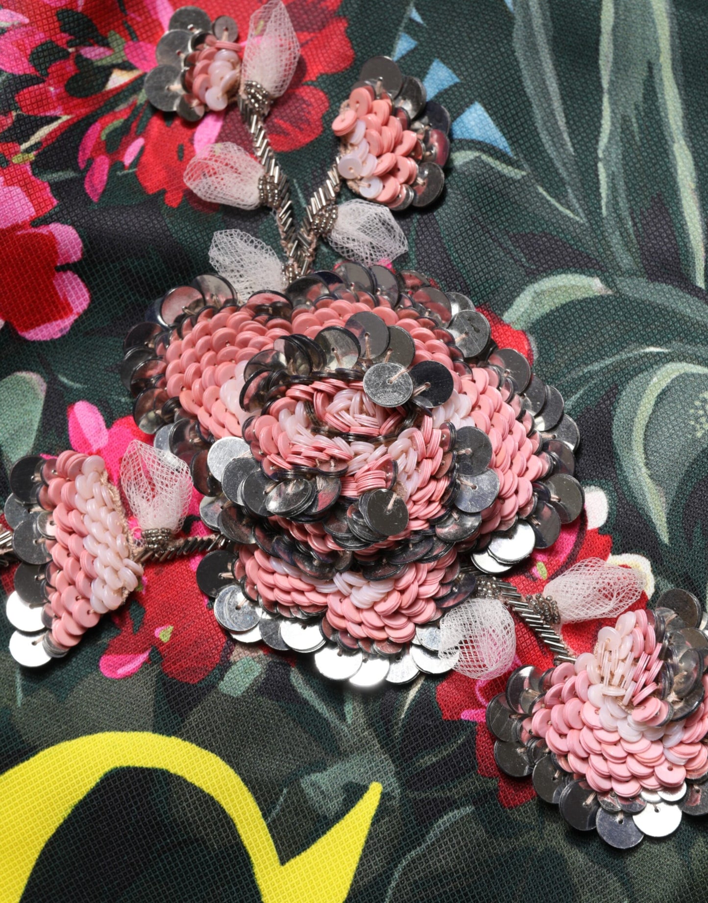 Mini-robe trapèze multicolore Dolce &amp; Gabbana ornée de cristaux