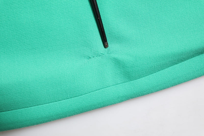 Robe Mini A-Ligne Sans Manches Verte Dolce & Gabbana