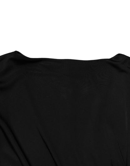 Zwarte, aansluitende jurk met korte mouwen van Roberto Cavalli