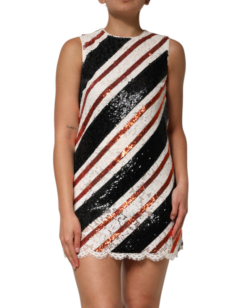 Robe Shift Multicolore à Sequins Dolce & Gabbana