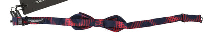 Nœud papillon ajustable pour homme Dolce &amp; Gabbana en 100 % soie à carreaux rouges