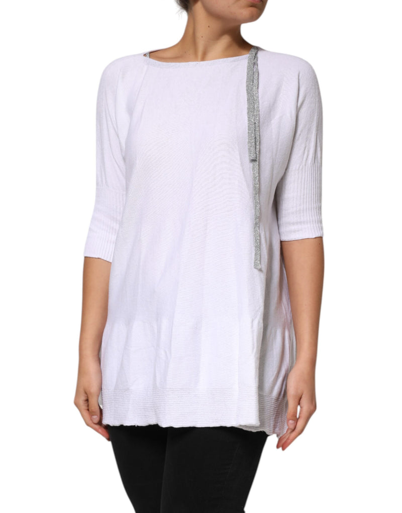 PINK MEMORIES Blouse Top Femme Blanc en Coton à Manches Courtes