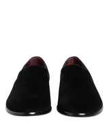 Dolce & Gabbana Black Velvet Loafers - Élégance et Luxe pour Hommes