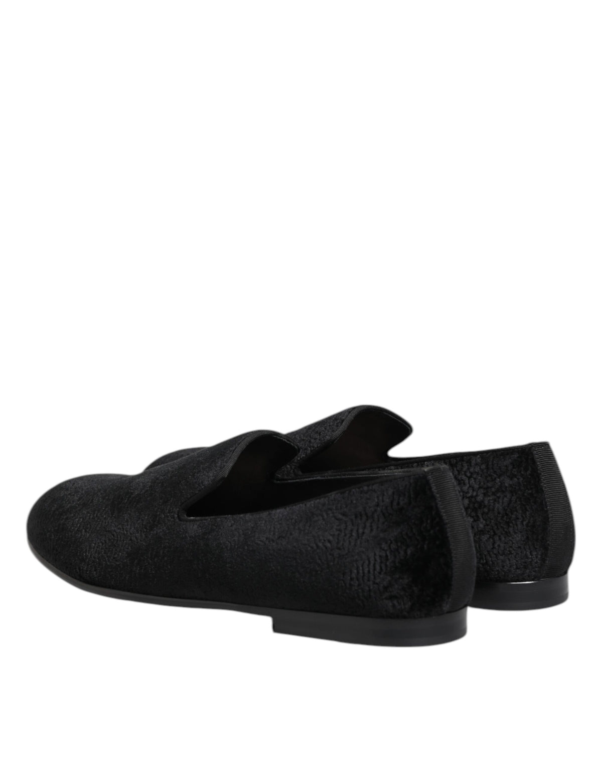 Dolce & Gabbana Black Jacquard Loafers - Élégance et Confort