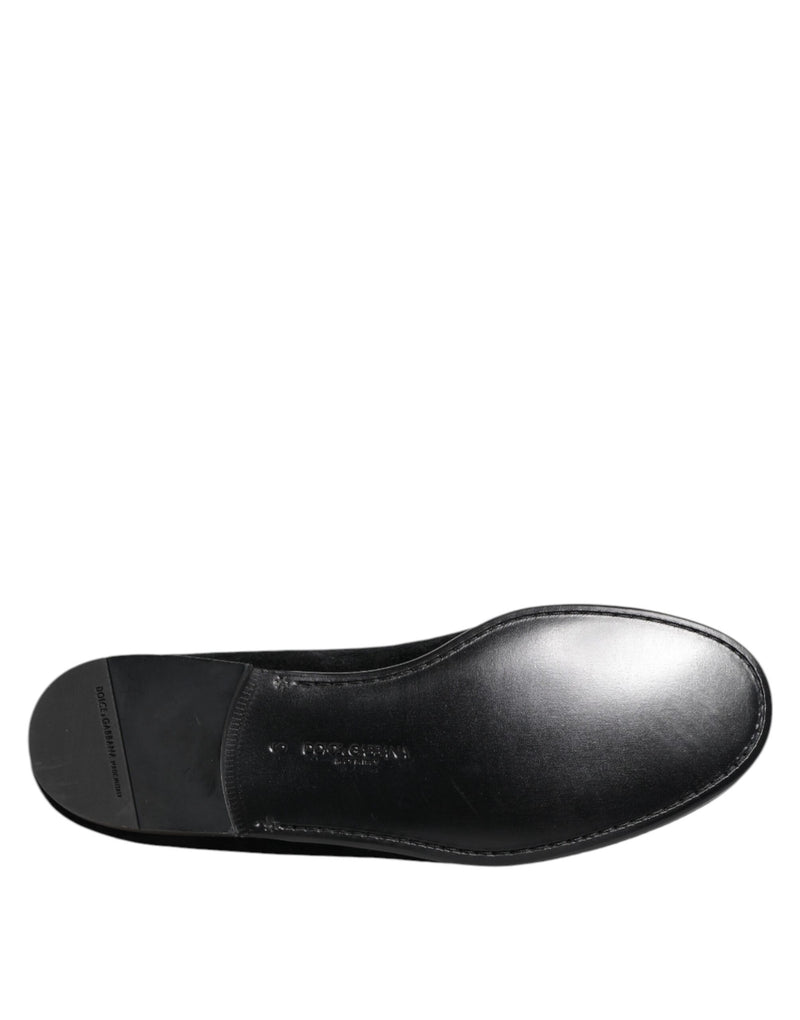 Dolce & Gabbana Black Jacquard Loafers - Élégance et Confort