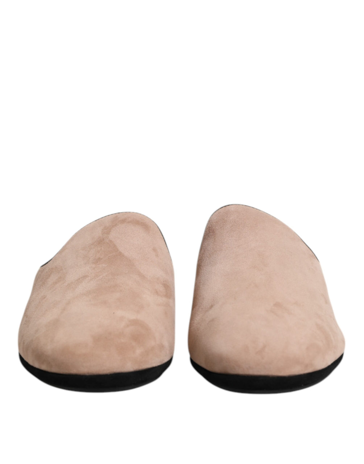 Dolce & Gabbana Beige Suede Leather Slides - Luxurious Comfort