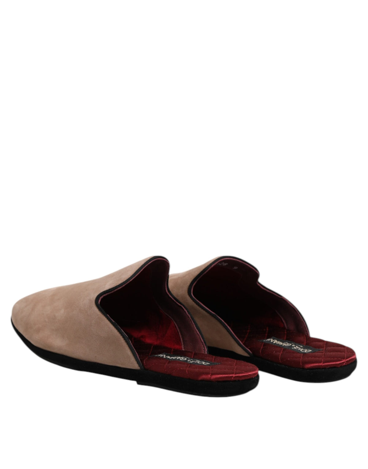 Dolce & Gabbana Beige Suede Leather Slides - Luxurious Comfort