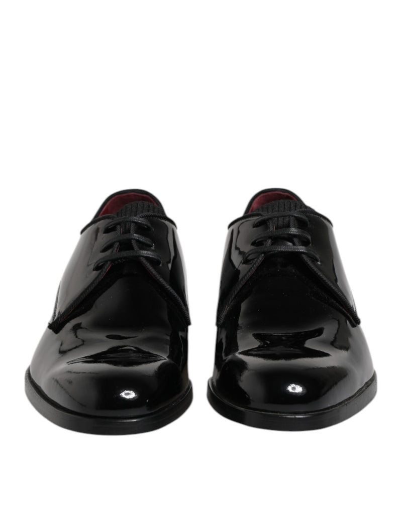 Dolce & Gabbana Black Leather Derby Shoes for Men