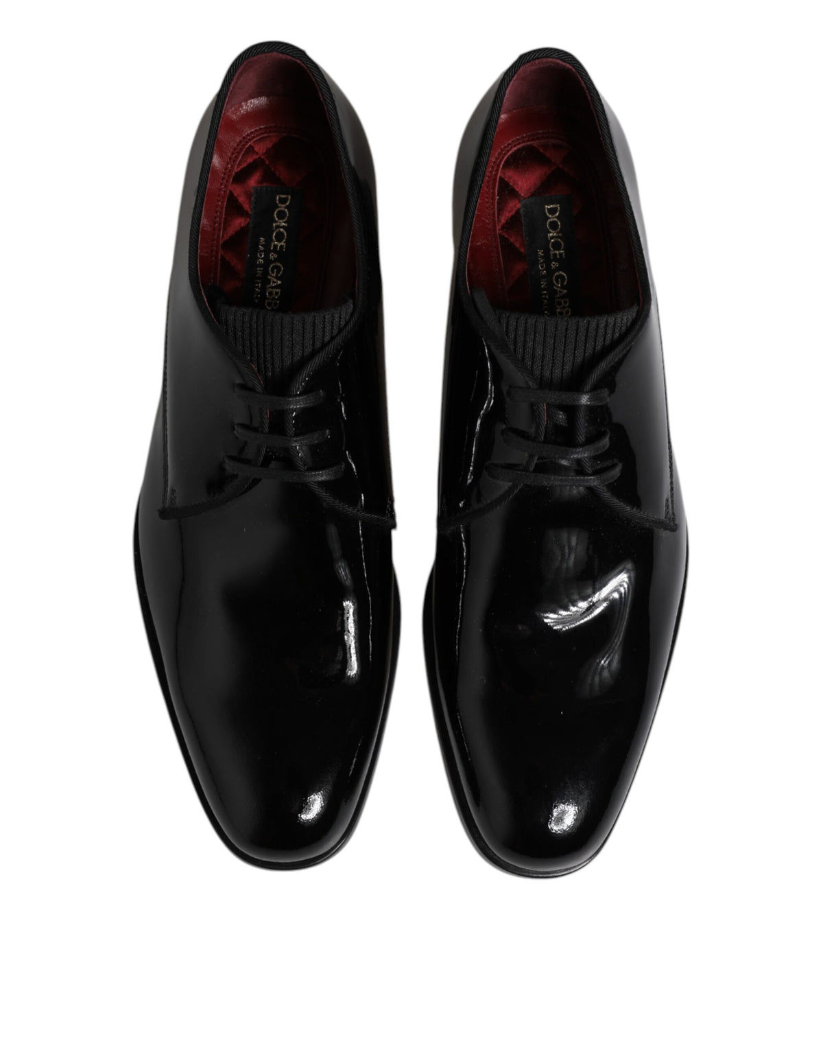 Dolce & Gabbana Black Leather Derby Shoes for Men