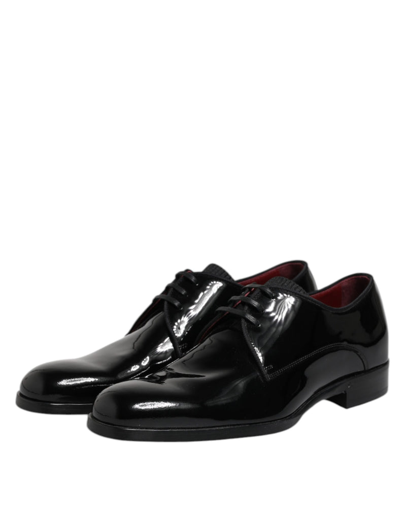 Dolce & Gabbana Black Leather Derby Shoes for Men