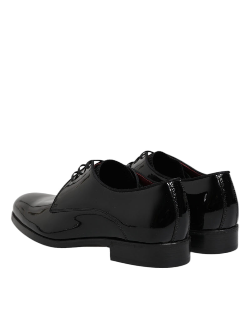 Dolce & Gabbana Black Leather Derby Shoes for Men