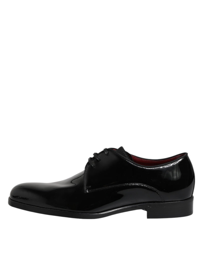 Dolce & Gabbana Black Leather Derby Shoes for Men