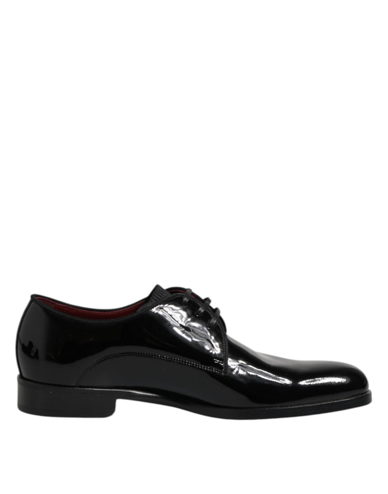 Dolce & Gabbana Black Leather Derby Shoes for Men