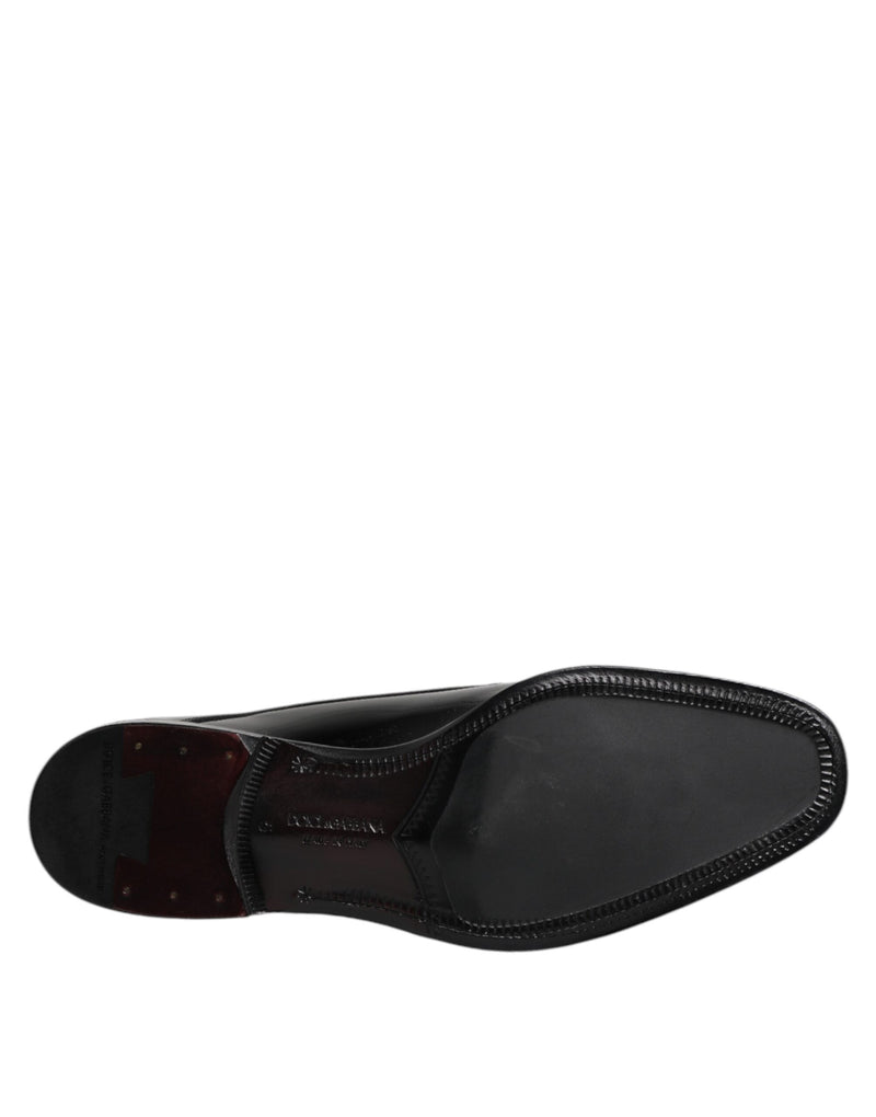 Dolce & Gabbana Black Leather Derby Shoes for Men