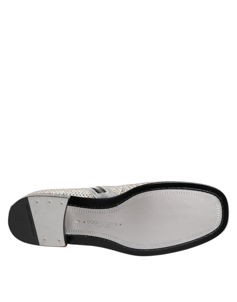 Dolce & Gabbana White Strass DG Logo Heeled Ankle Boots