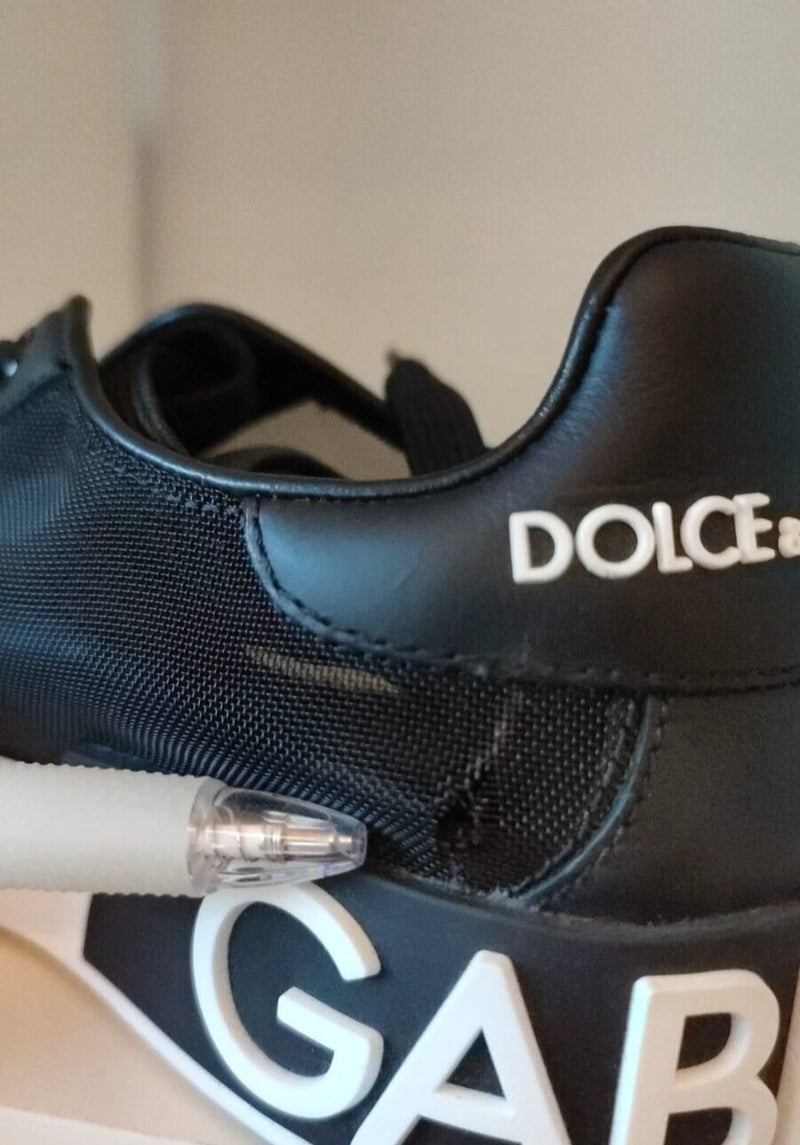 Dolce & Gabbana Portofino Sneakers en Cuir Noir