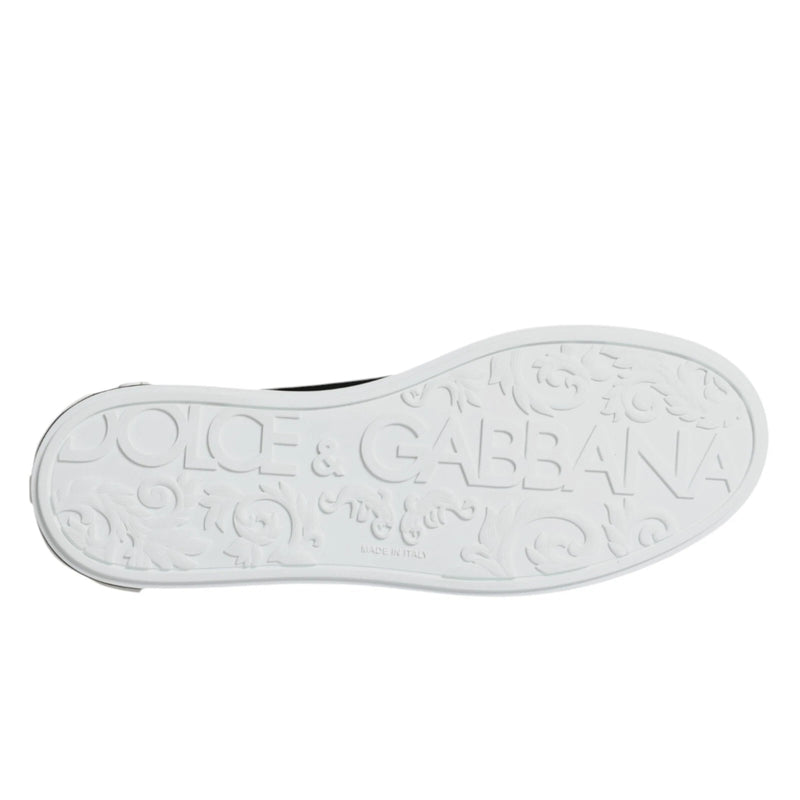 Dolce & Gabbana Portofino Sneakers en Cuir Noir