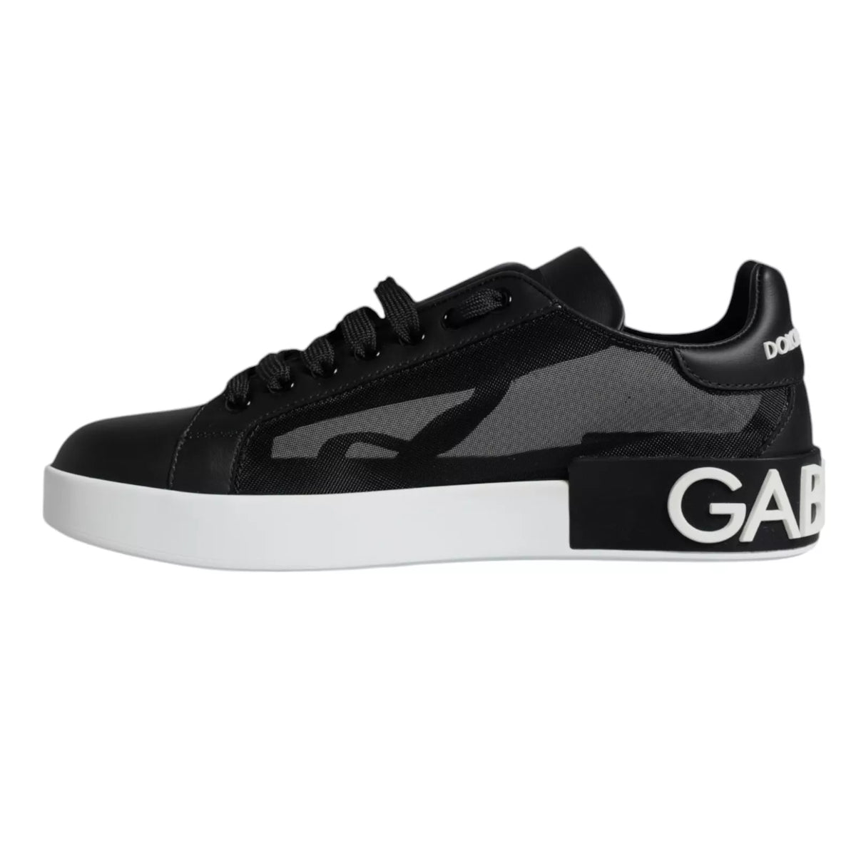 Dolce & Gabbana Portofino Sneakers en Cuir Noir