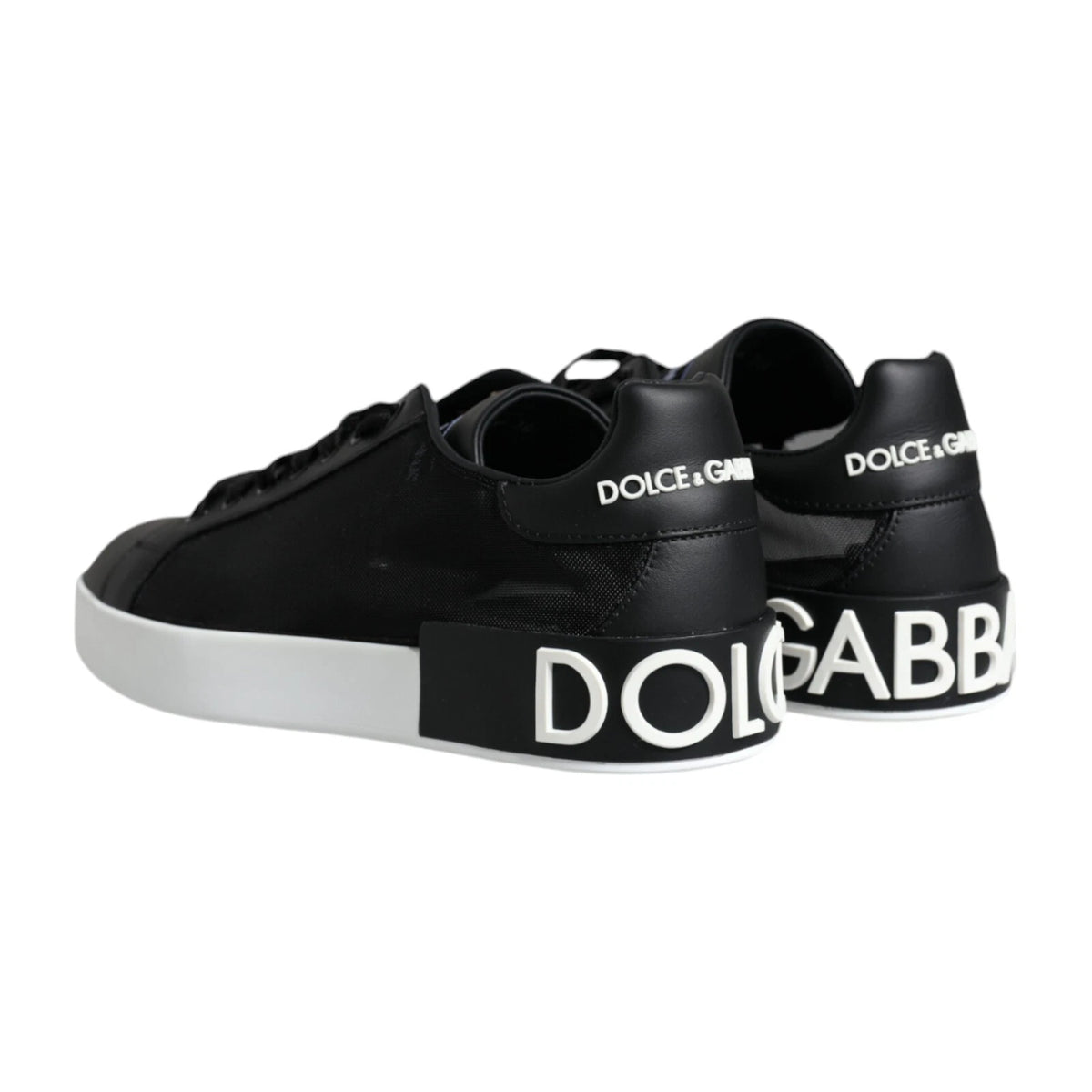Dolce & Gabbana Portofino Sneakers en Cuir Noir