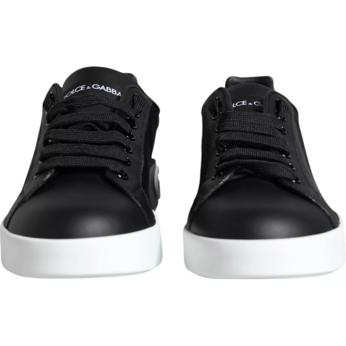 Dolce & Gabbana Portofino Sneakers en Cuir Noir