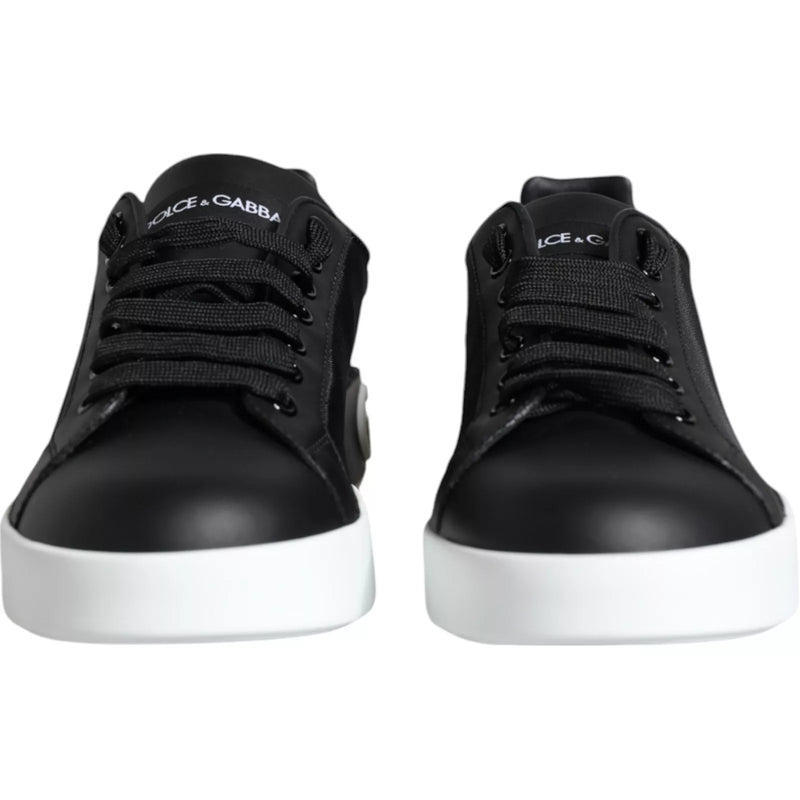 Dolce & Gabbana Portofino Sneakers en Cuir Noir