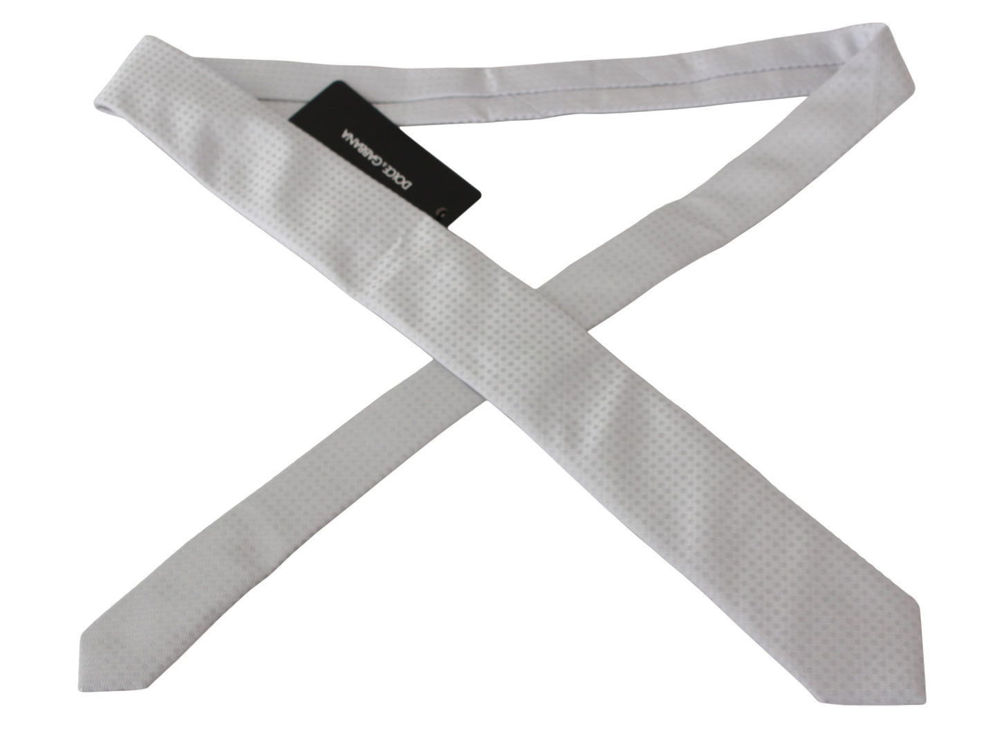 Cravate classique blanche à motifs Dolce & Gabbana pour homme
