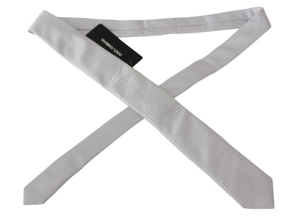 Cravate classique blanche à motifs Dolce & Gabbana pour homme