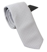 Cravate classique blanche à motifs Dolce &amp; Gabbana pour homme
