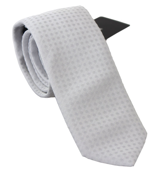 Cravate classique blanche à motifs Dolce & Gabbana pour homme