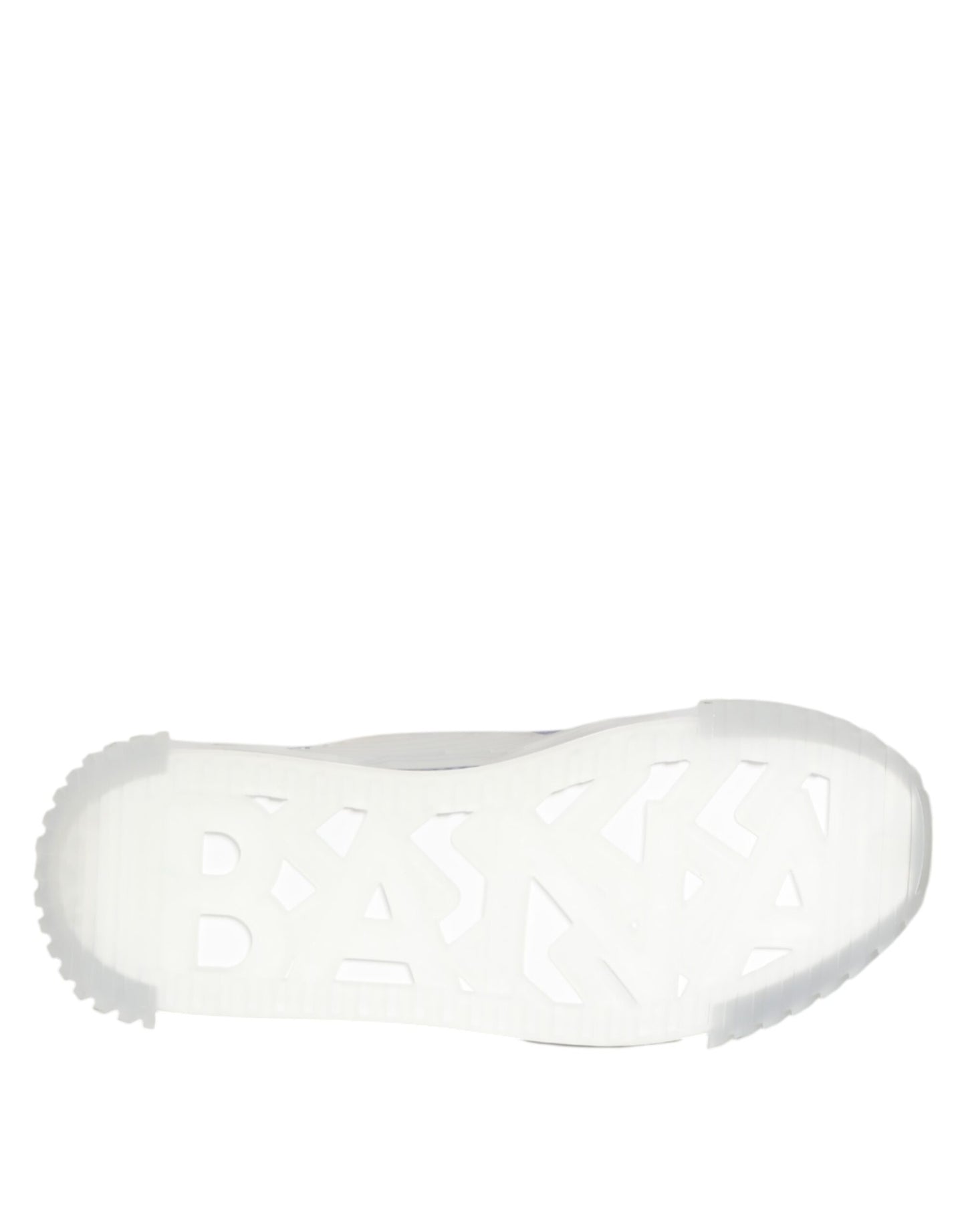 Sneakers basses pour homme Dolce & Gabbana en nylon argenté et noir, modèle NS1.