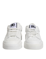 Dolce & Gabbana White Miami Leather Low Top Sneakers