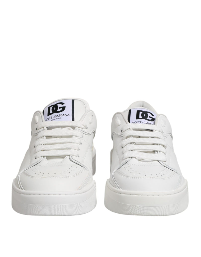 Dolce & Gabbana White Miami Leather Low Top Sneakers