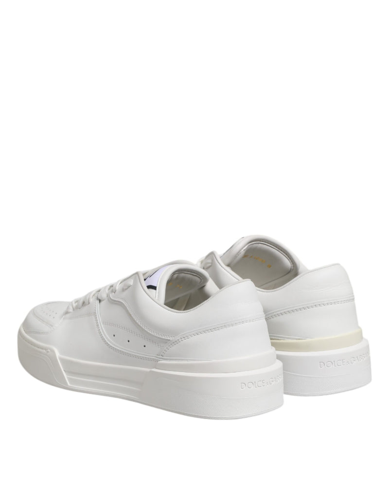 Dolce & Gabbana White Miami Leather Low Top Sneakers