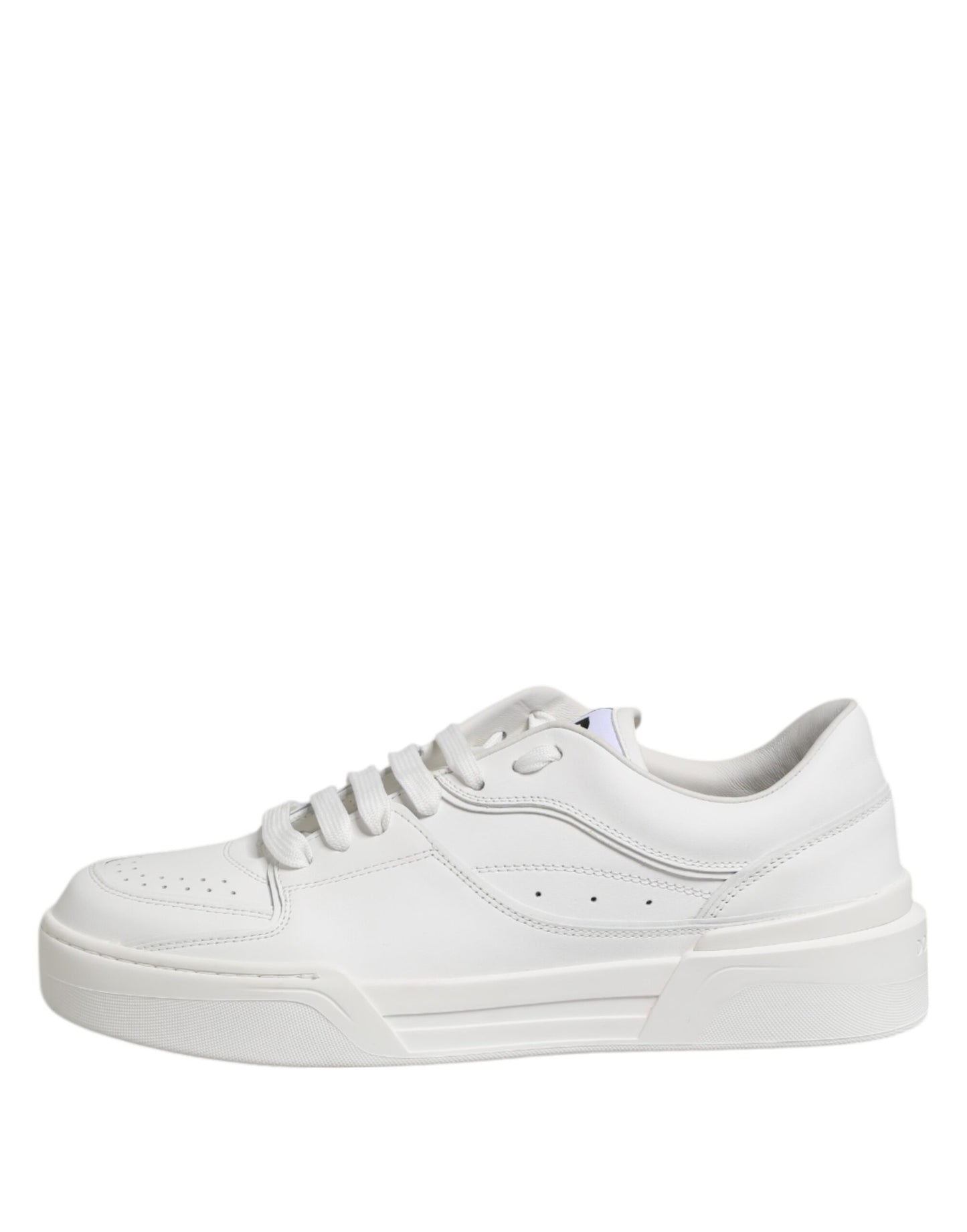 Dolce & Gabbana White Miami Leather Low Top Sneakers Shoes