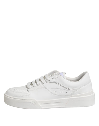 Dolce & Gabbana White Miami Leather Low Top Sneakers Shoes