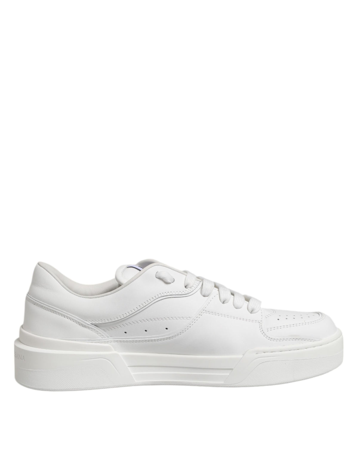 Dolce & Gabbana White Miami Leather Low Top Sneakers
