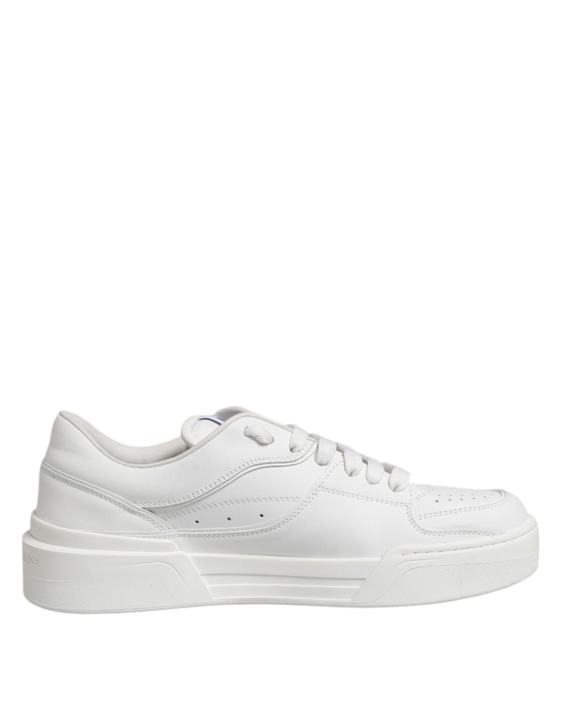 Dolce & Gabbana White Miami Leather Low Top Sneakers