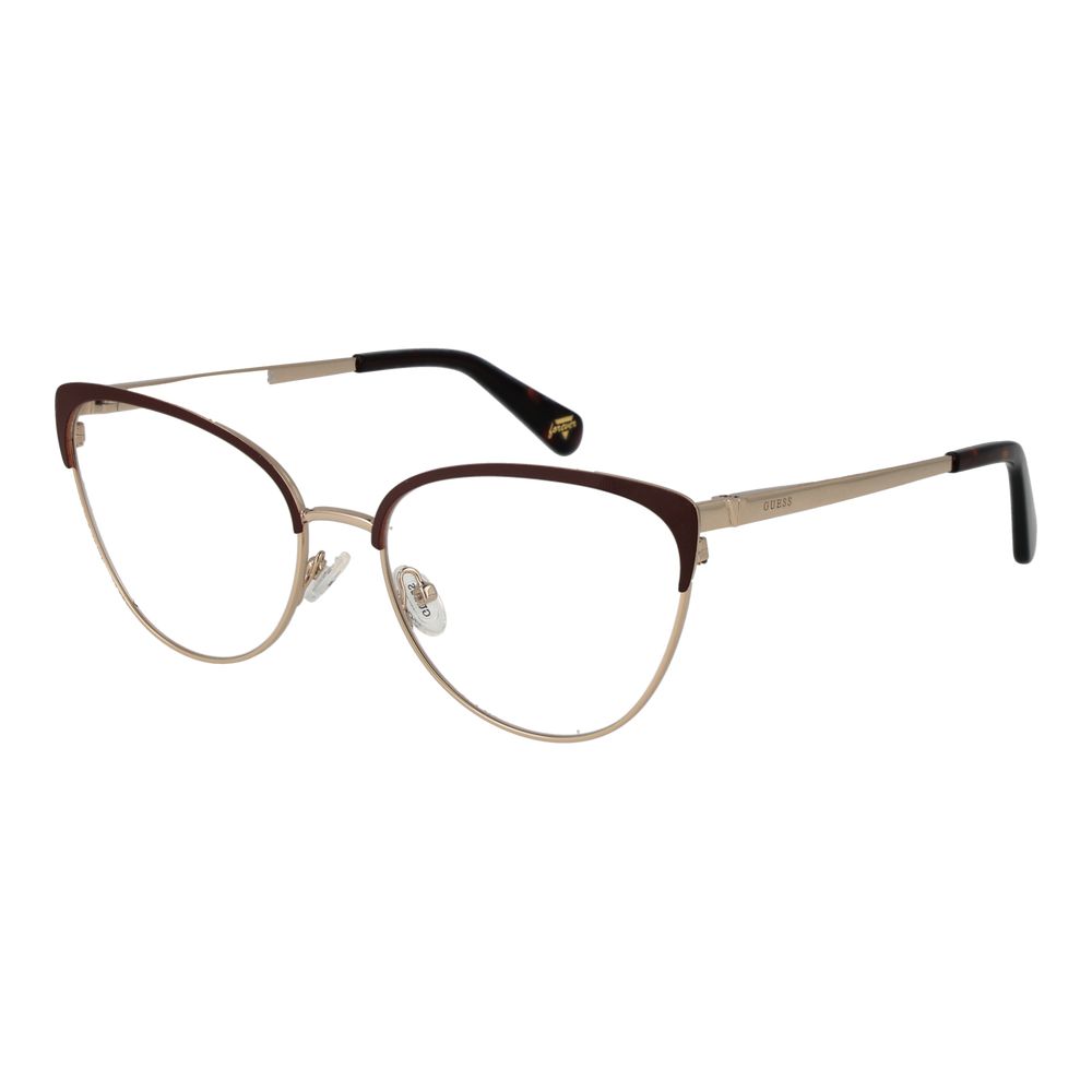 Guess Brown Metal Cat Eye Glasses (Frames) - Unisex