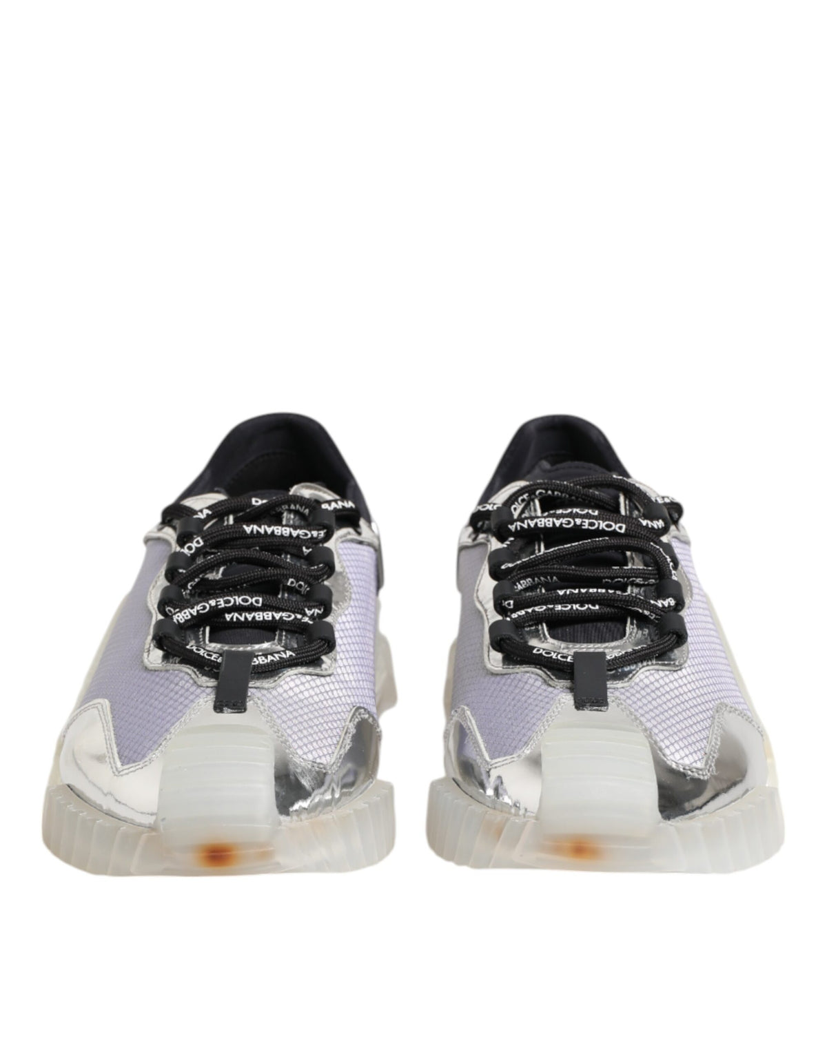 Dolce & Gabbana NS1 Baskets Basses en Argent et Noir