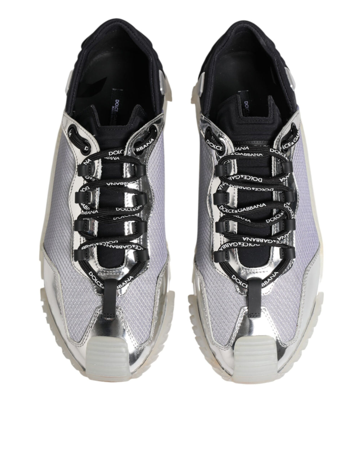 Dolce & Gabbana NS1 Baskets Basses en Argent et Noir