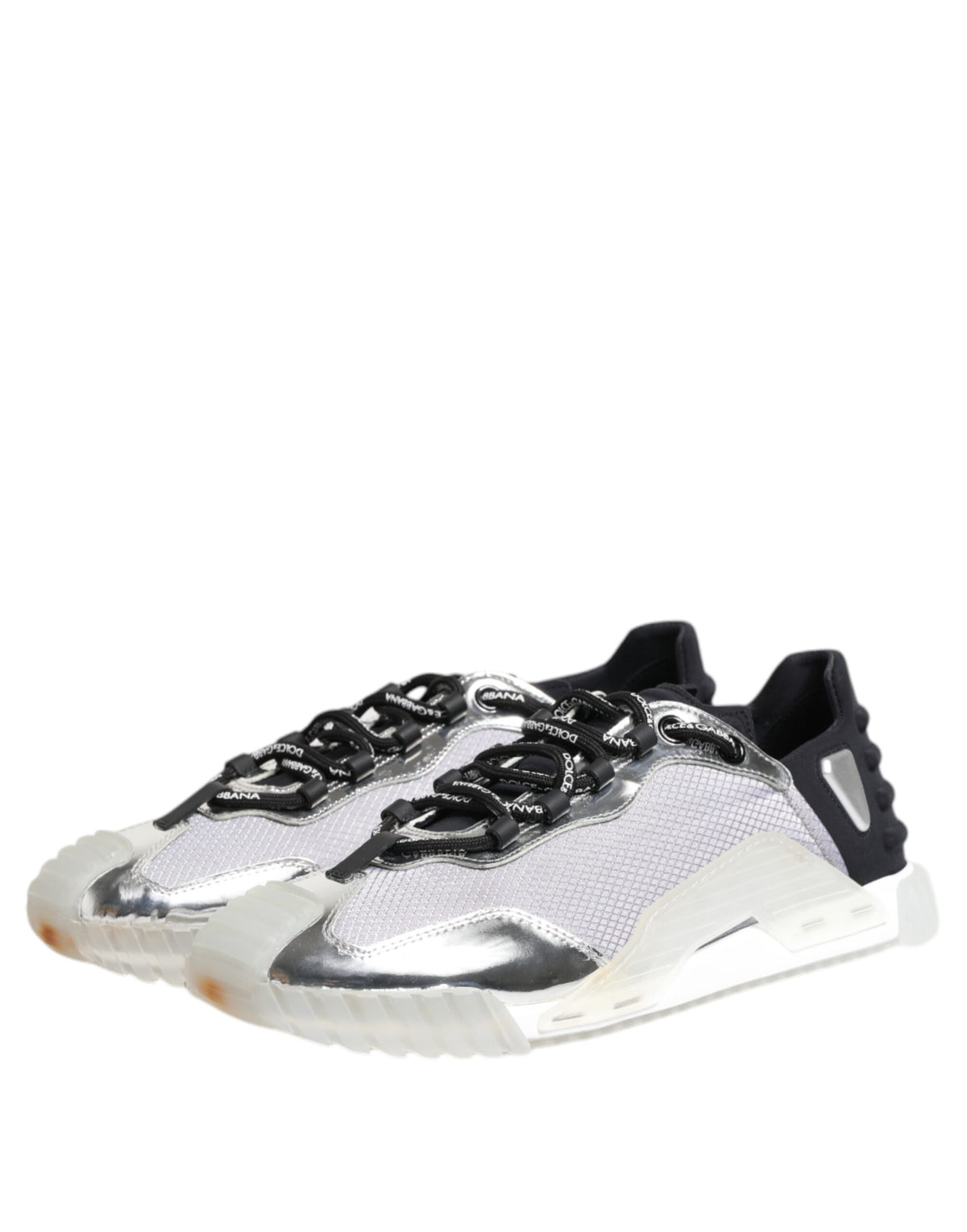 Dolce & Gabbana NS1 Baskets Basses en Argent et Noir