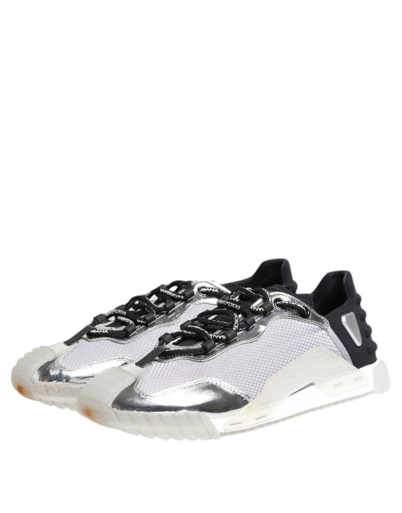 Dolce & Gabbana NS1 Baskets Basses en Argent et Noir