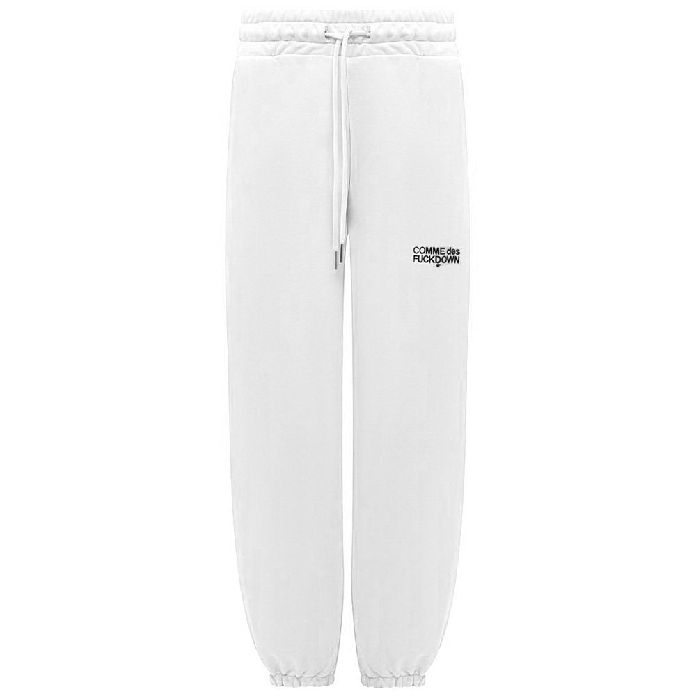Pantalon de survêtement pour femme en coton blanc Comme Des Fuckdown