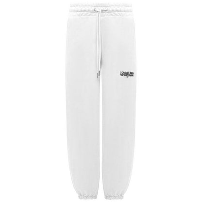 Pantalon de survêtement pour femme en coton blanc Comme Des Fuckdown
