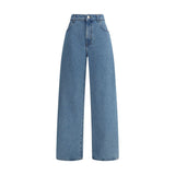 Rohe Blue Cotton Relaxed Fit Jeans for Effortless Style