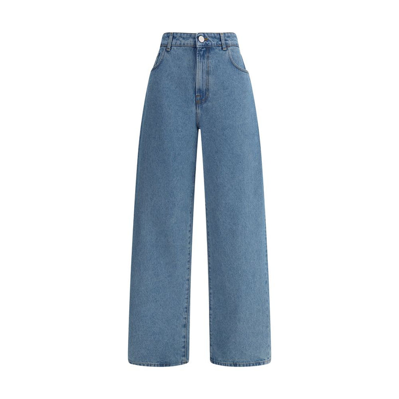 Rohe Blue Cotton Relaxed Fit Jeans for Effortless Style