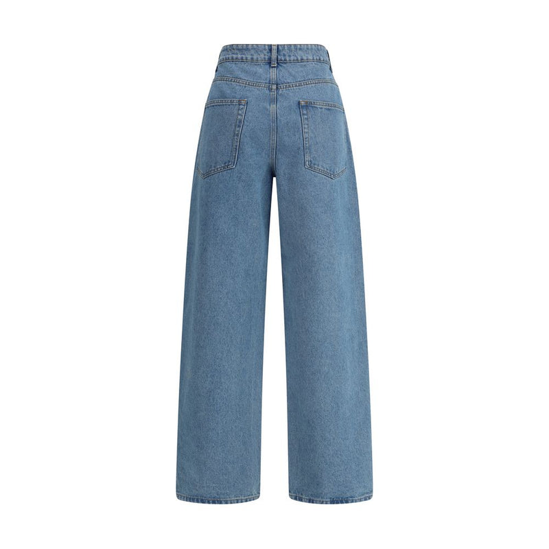 Rohe Blue Cotton Relaxed Fit Jeans for Effortless Style