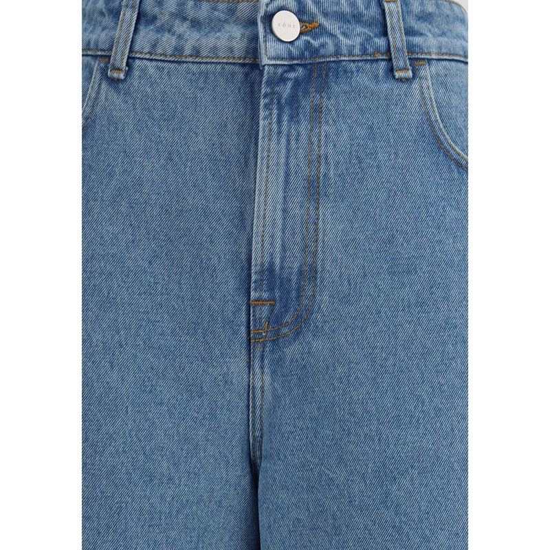 Rohe Blue Cotton Relaxed Fit Jeans for Effortless Style