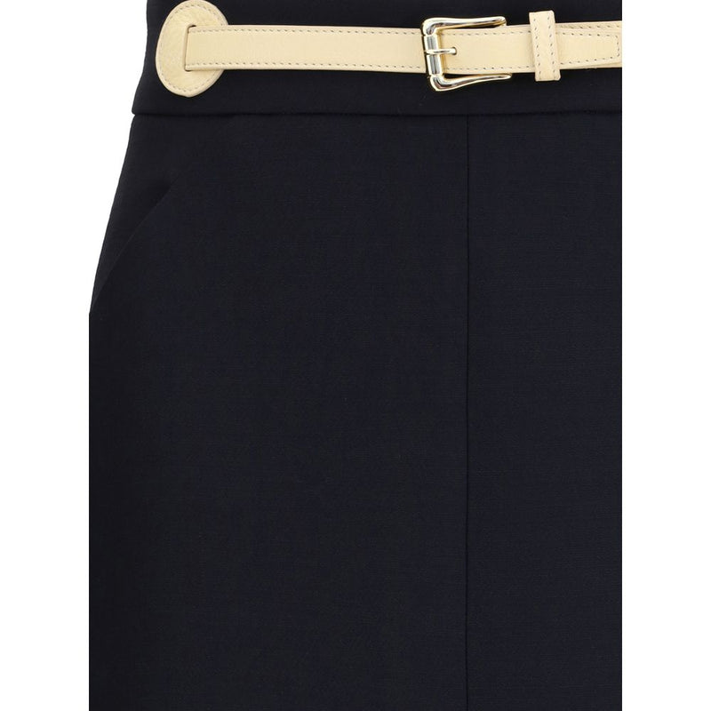 Jupe mi-longue à ceinture Valentino